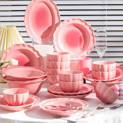 Single-person Pop Floral Tableware Set