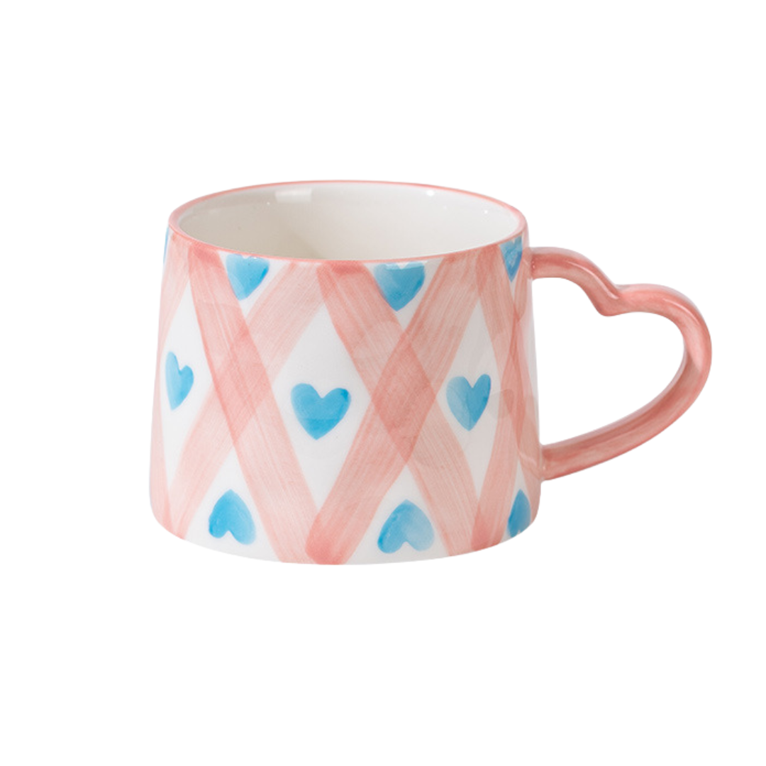 Pink Pattern Short Coffee Mug