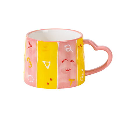 Pink Pattern Short Coffee Mug