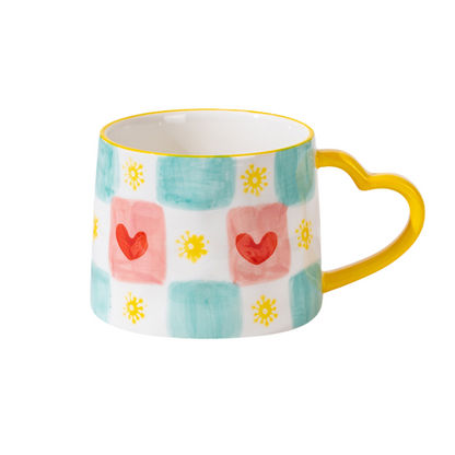 Pink Pattern Short Coffee Mug