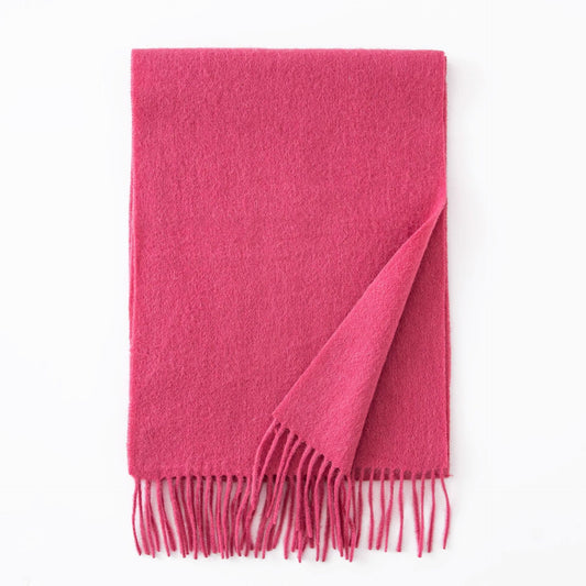 Soft Wool Scarf with Tassel