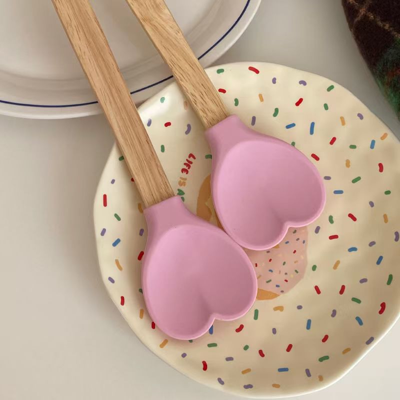 Heart Shape Silicone Dessert Spoon