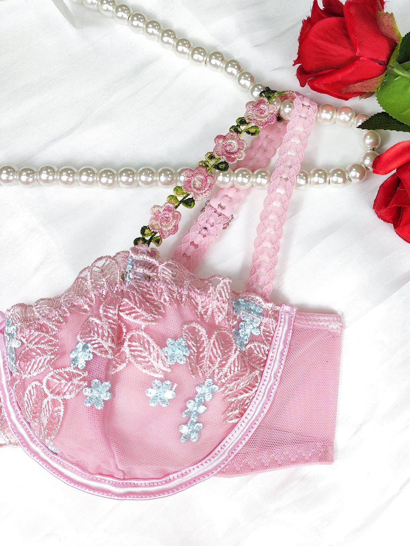 Floral 3 Piece Lingerie Set